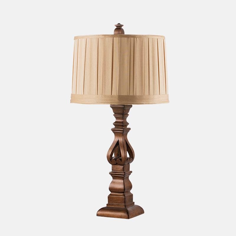 Stripe Drum Shade Antique Rustic Style Tower Table Lamp - Lamp Outdoor