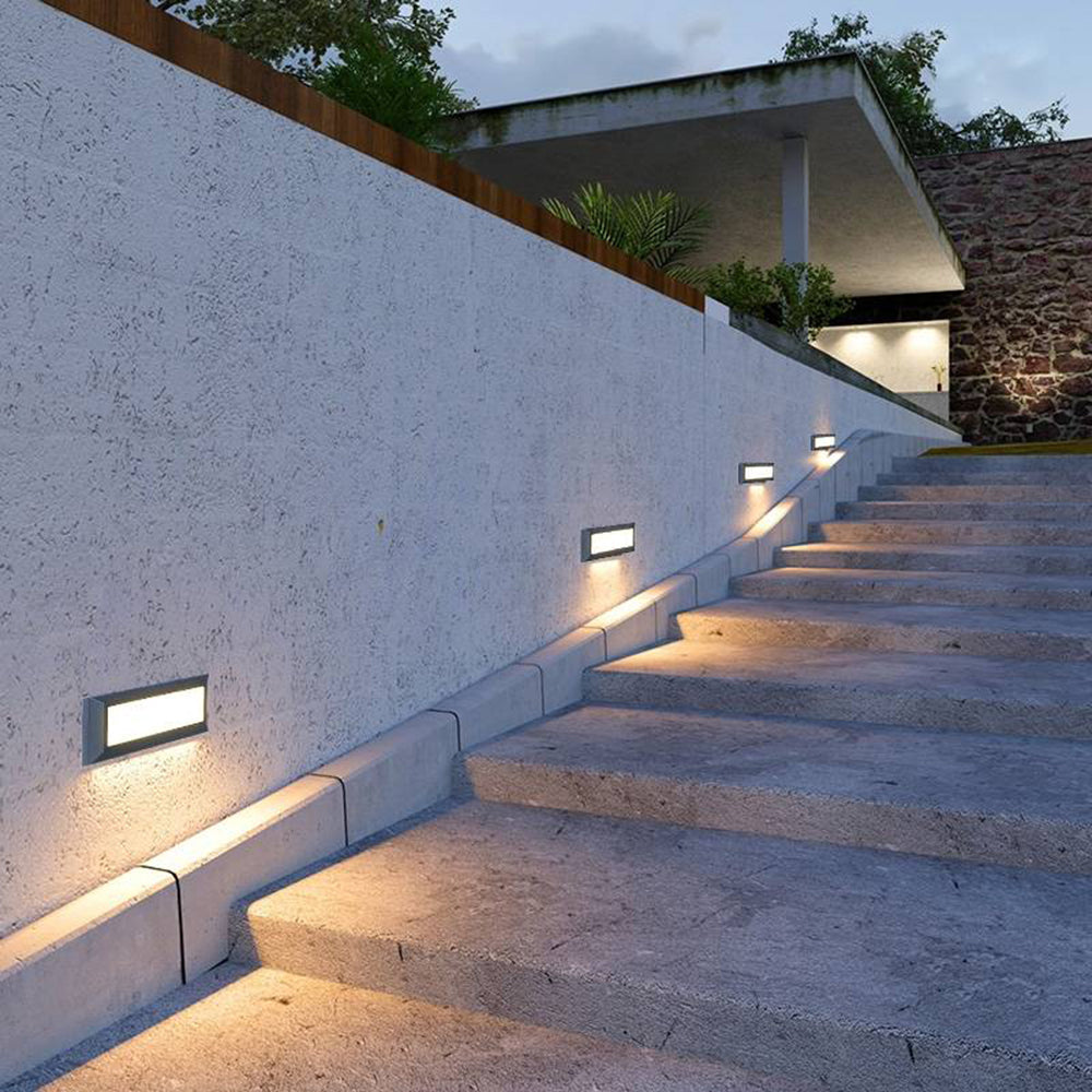 Ray Modern Metal Rectangular Waterproof Outdoor Deck Step Light - Lamp Outdoor