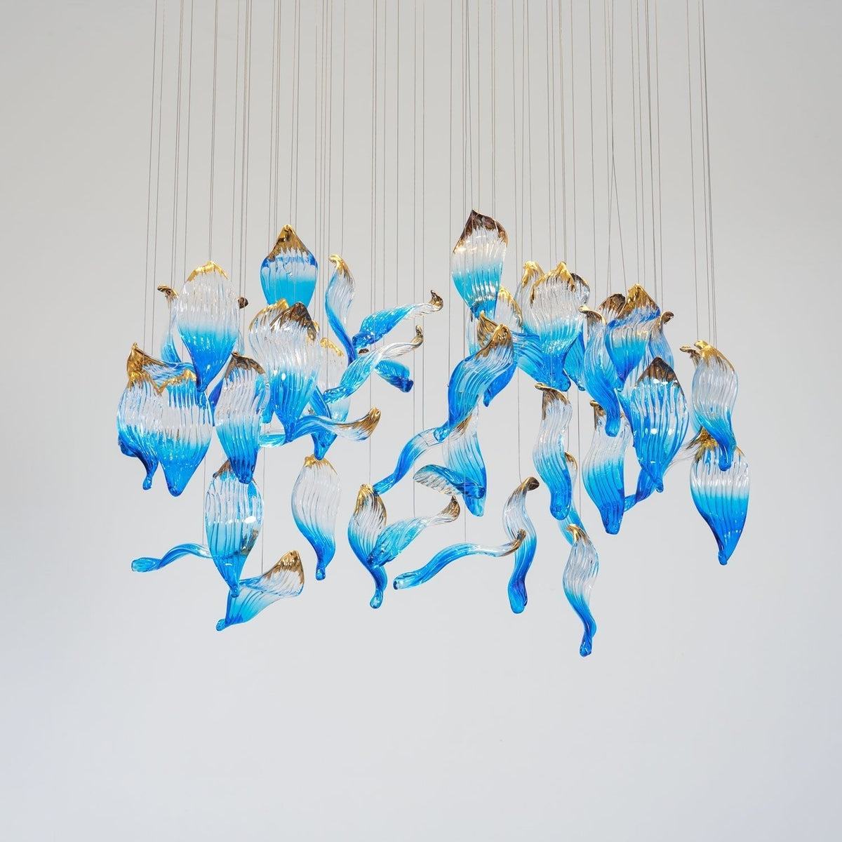 Asteria Wave Blown Glass Customize Chandelier