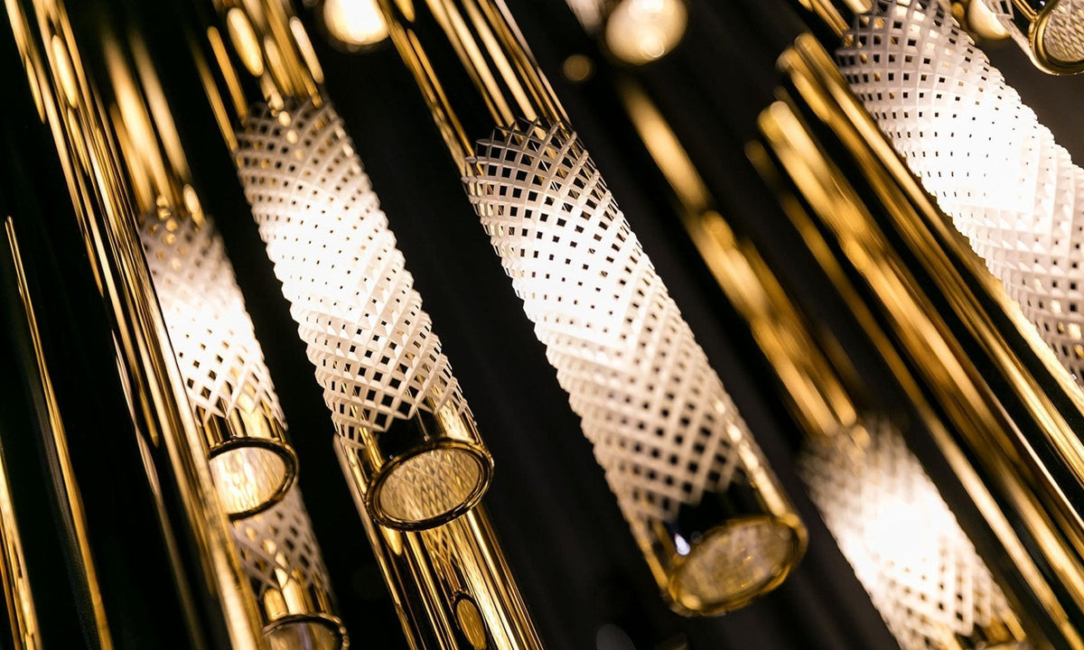 Ovynira Gold Rod Chandelier