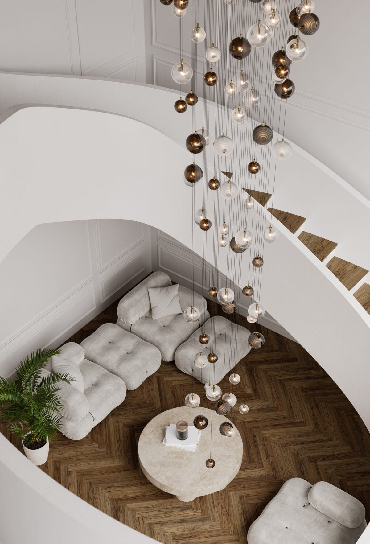 Celestial Orbit Cascade Chandelier