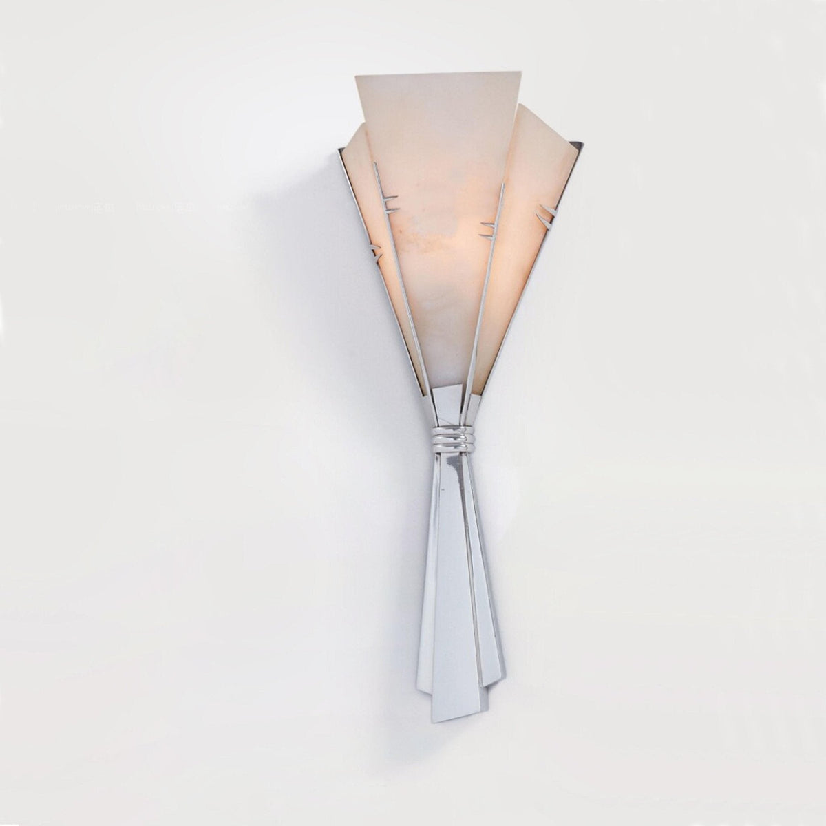 Aura Alabaster Fan Wall Sconce