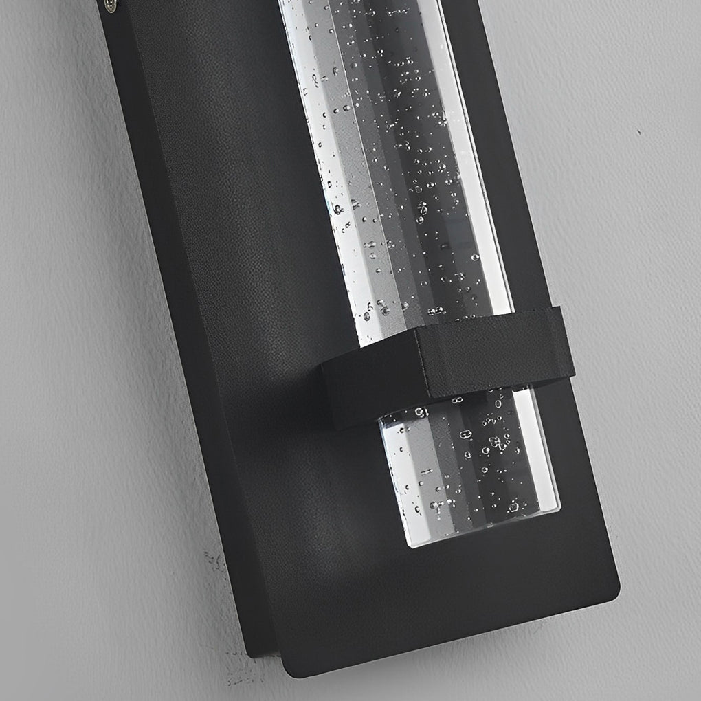 11.8 Inch Waterproof Hardwired Bubbles Glass Outdoor Wall Light - Lamp Outdoor