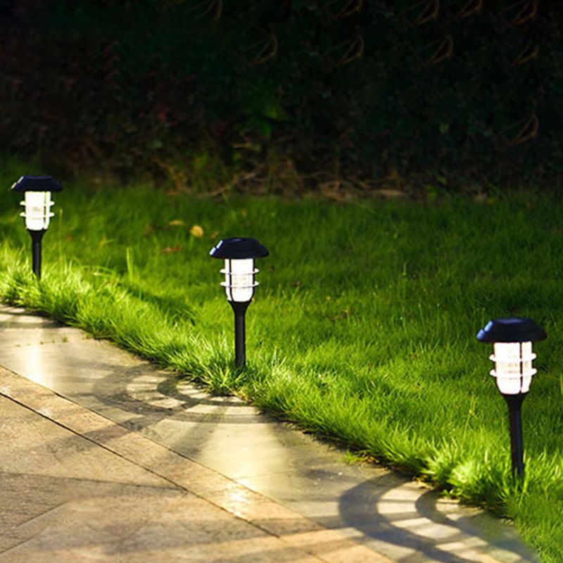 Ray Modern Metal Caged Solar Outdoor Bollard Light - Lamp Outdoor