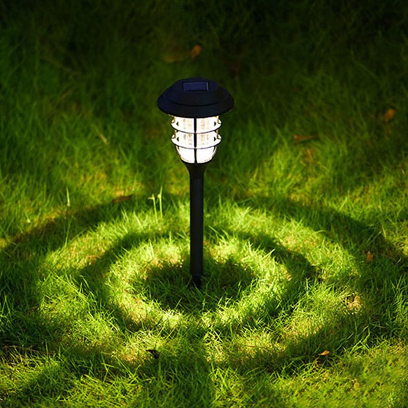 Ray Modern Metal Caged Solar Outdoor Bollard Light - Lamp Outdoor
