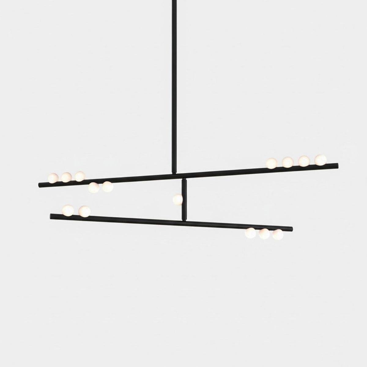 Yieli Brass Glass Drop Chandelier