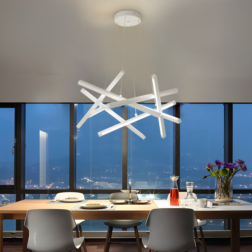Amber Modern LED Metal Sputnik Chandelier - Lamp Outdoor