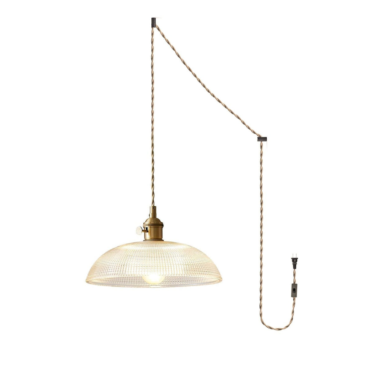 Crinel Brass & Glass Pendant Light