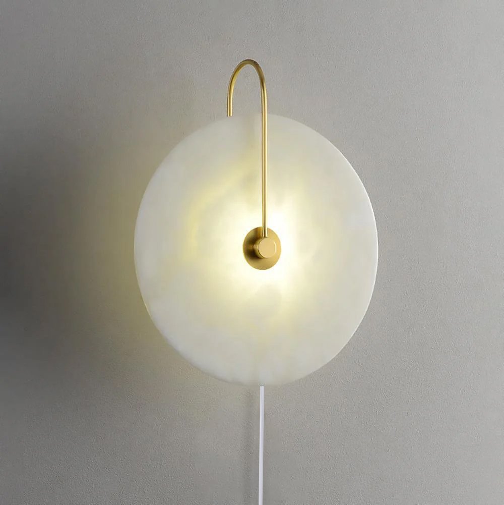 Ceraeyra Alabaster Globe Wall Light