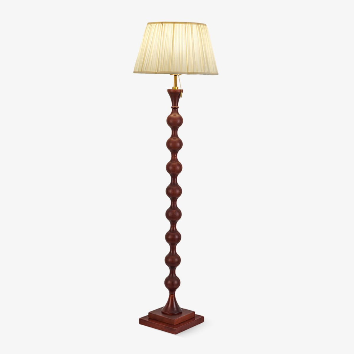 Celon Wood Fabric Vintage Floor Lamp