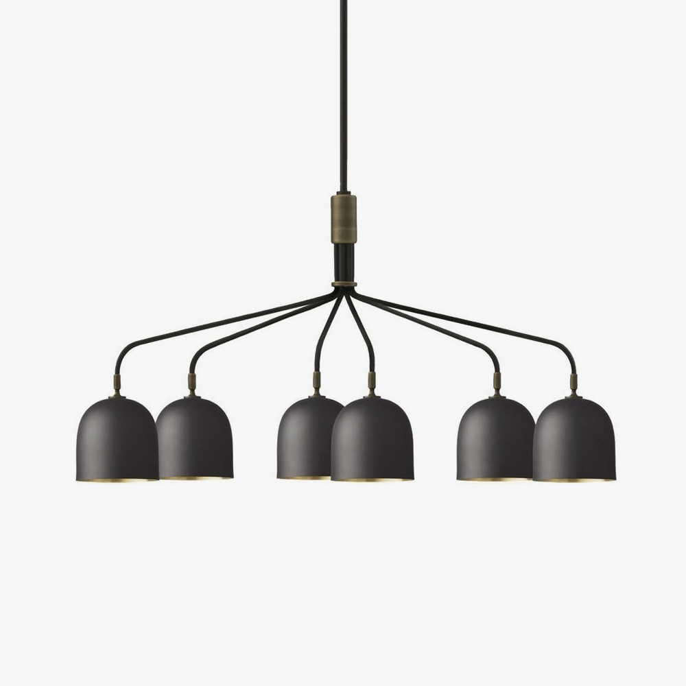 Casorira Chandelier Black Brass Industrial