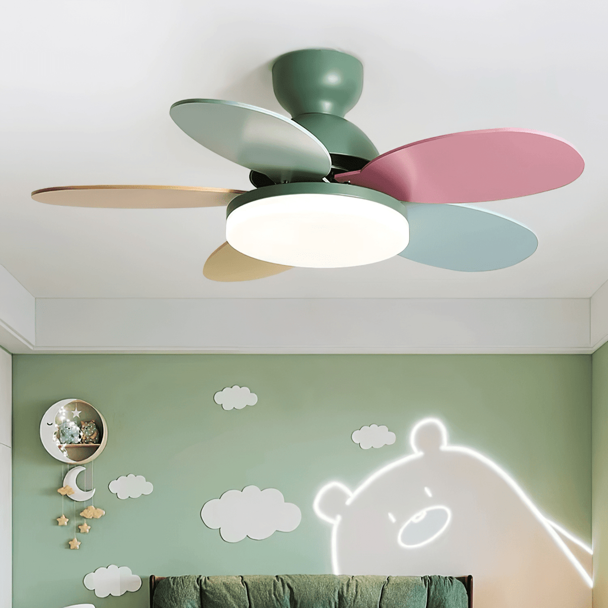 Lucien Morandi Metal Ceiling Fan Light
