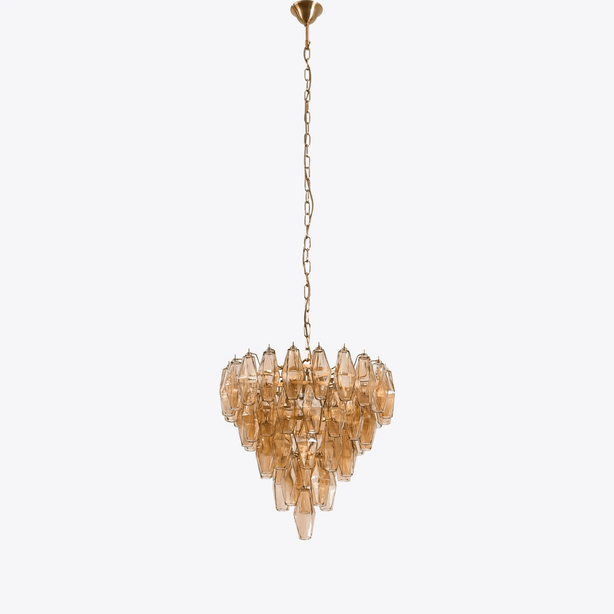 Eirenora Chandelier Pink Faceted Glass Layered Vintage