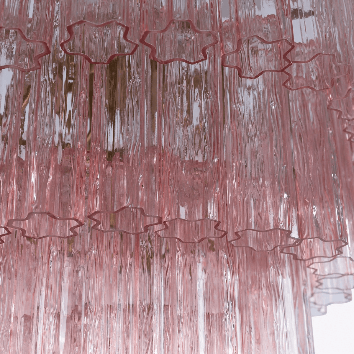 Celinian Chandelier Five Tier Fluted Glass Grande Mid Century