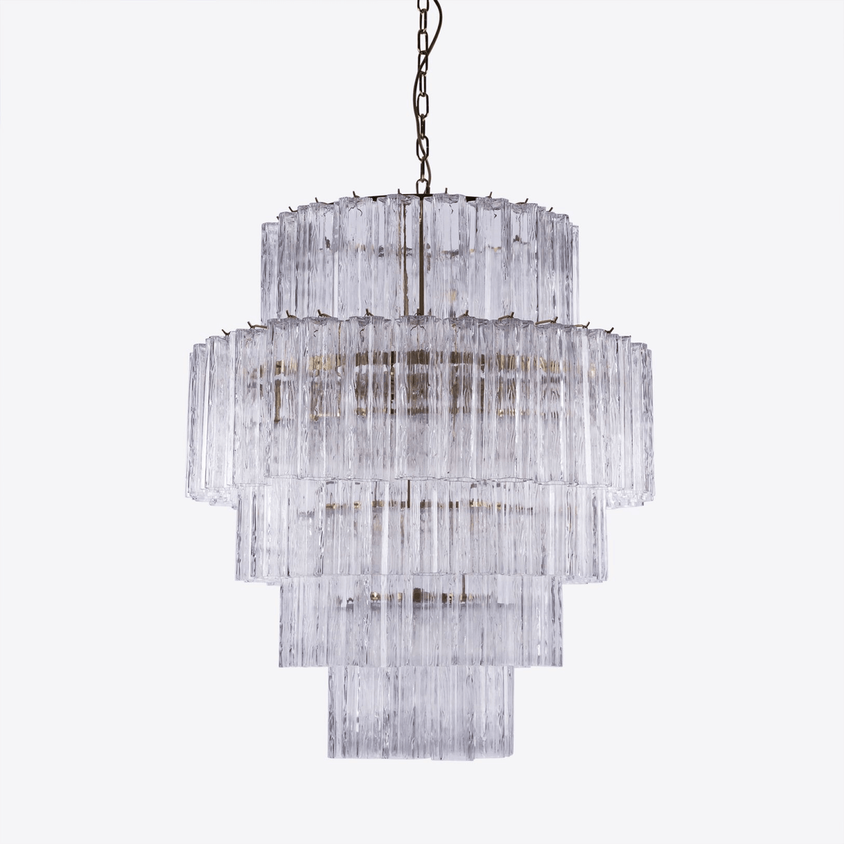 Eiraora Chandelier Pink Prism Glass Layered Elegant