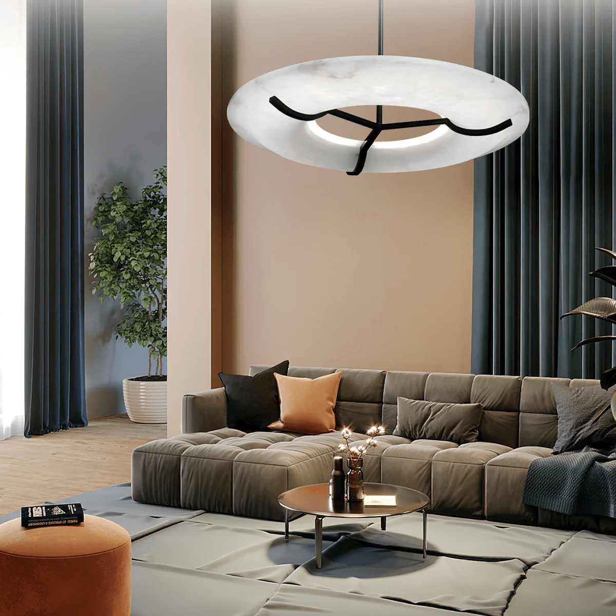 Uvare Alabaster Chandelier