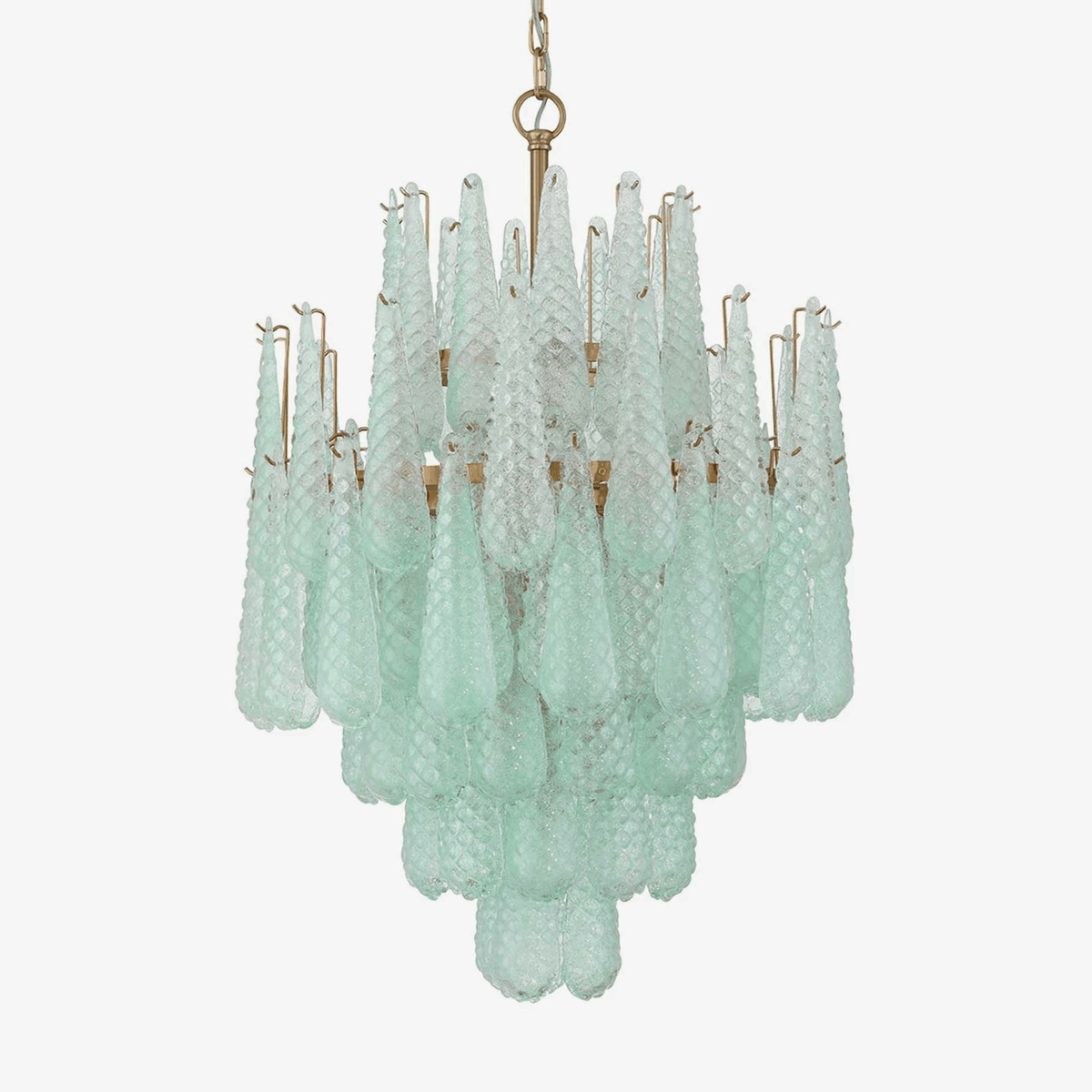 Velorian Chandelier Drop Textured Glass Elegant