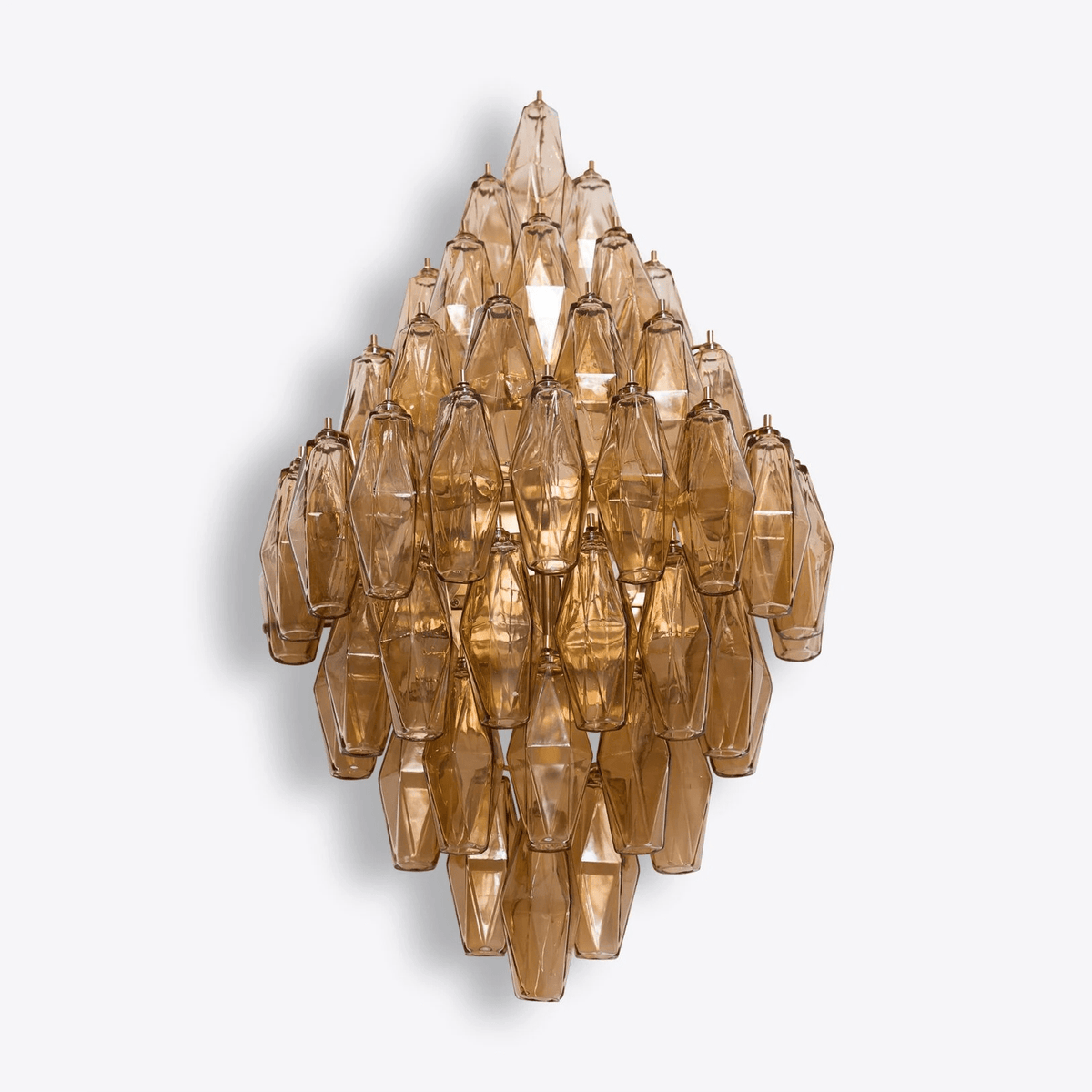 Zara Wall Light Amber Diamond Polyhedron Vintage