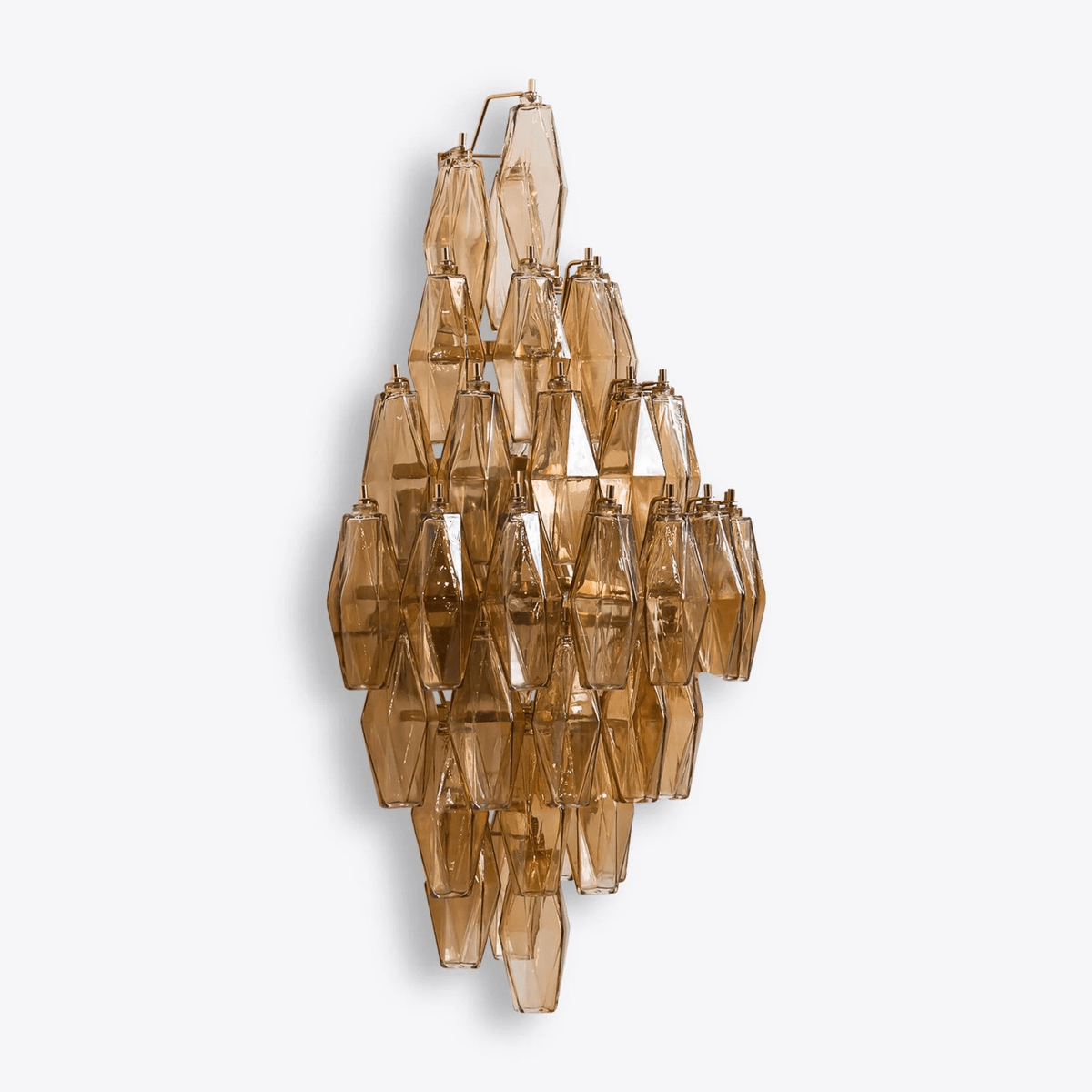 Zara Wall Light Amber Diamond Polyhedron Vintage