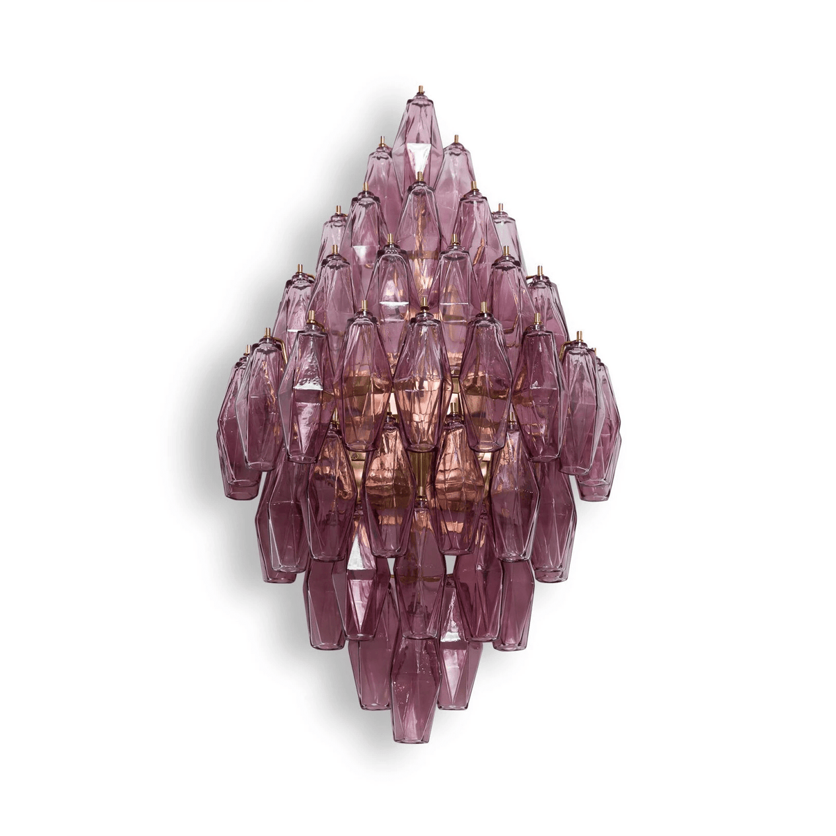 Zara Wall Light Amber Diamond Polyhedron Vintage