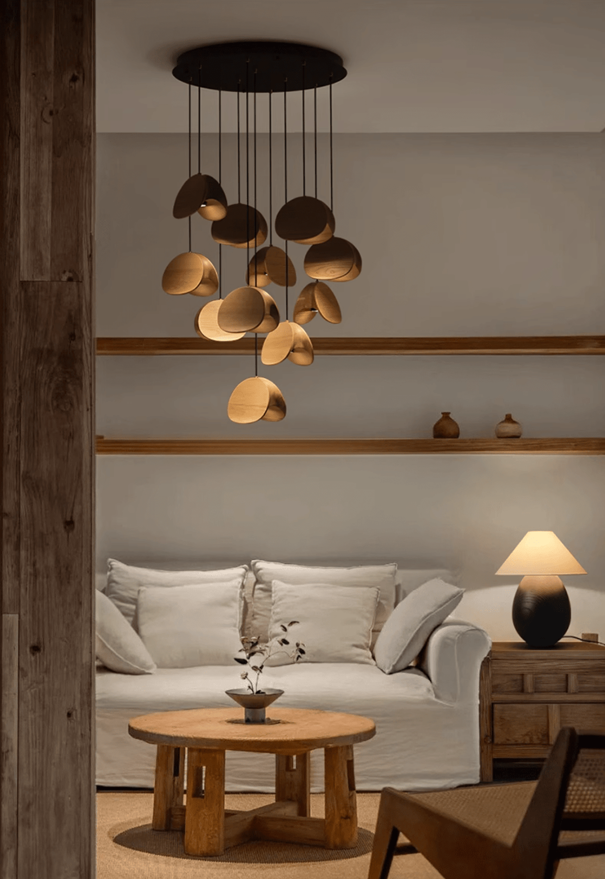 Tavro Minimalist Wood Pendant Light