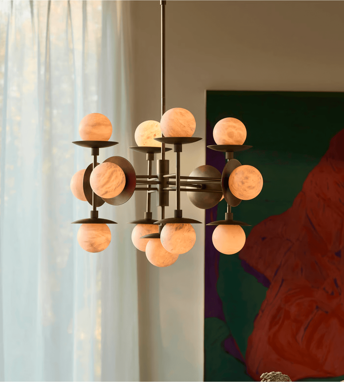 Oshayra Sputnik Alabaster Chandelier