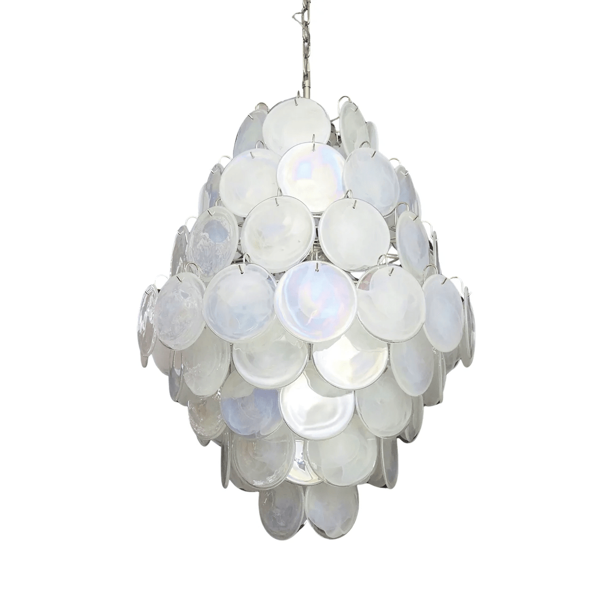 Eirarine Chandelier Pink Murano Glass Handblown Discs