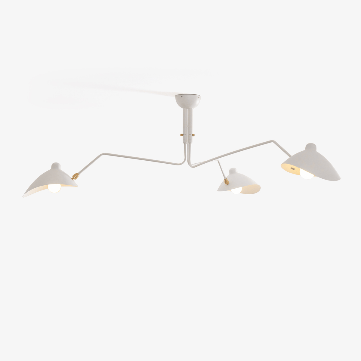 Wesley Minimalist Metal Ceiling Light Three Arm