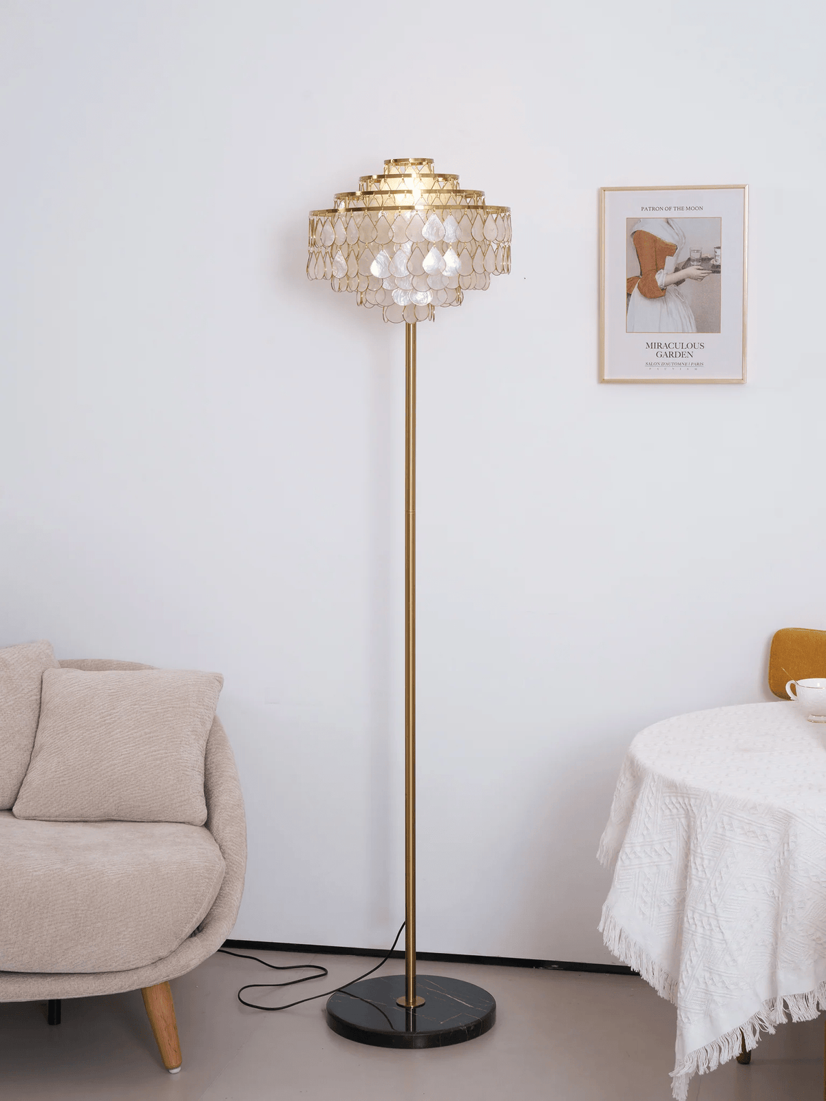 Emily Luxury Shell Floor Lamp