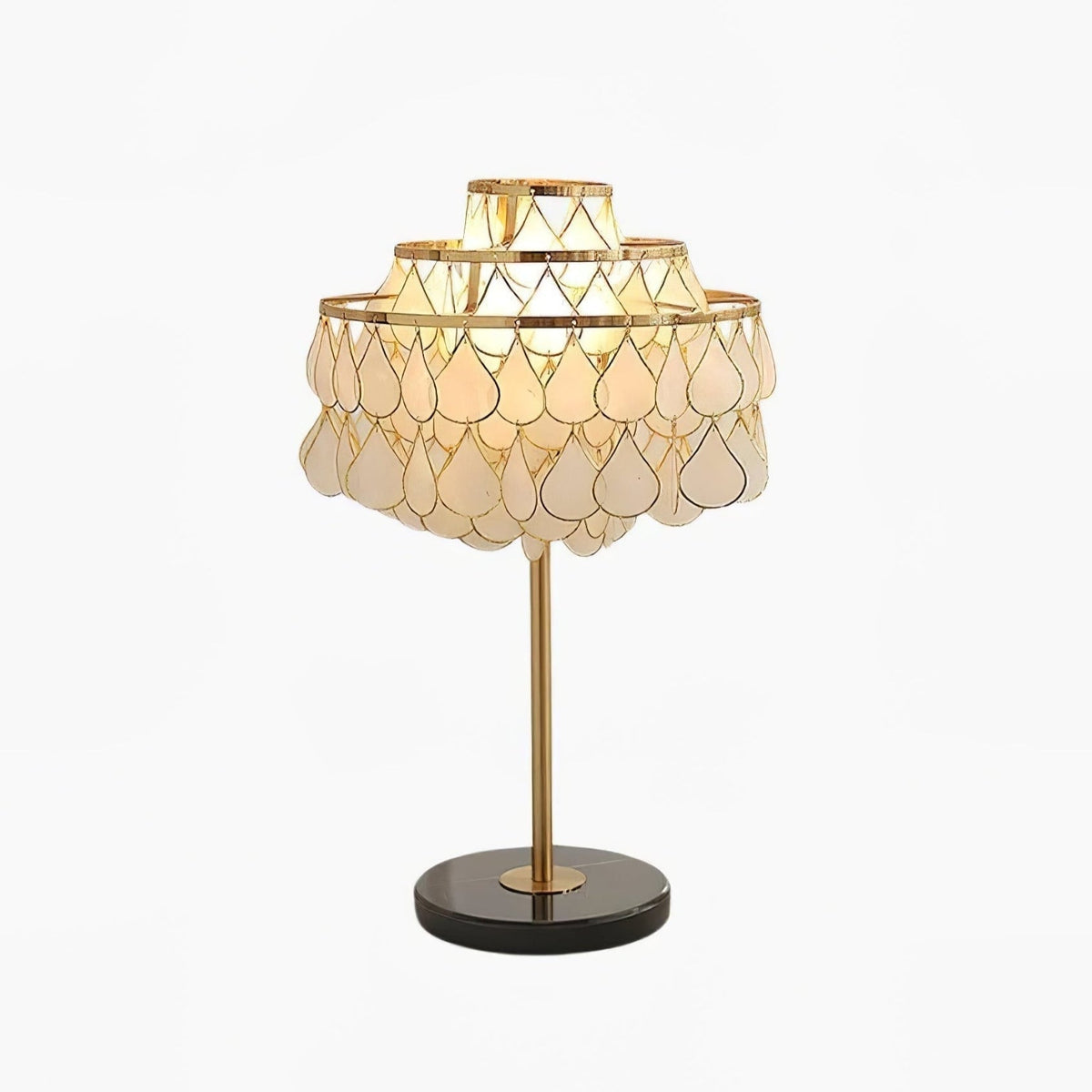 Jacob Luxury Teardrops Shell Table Lamp