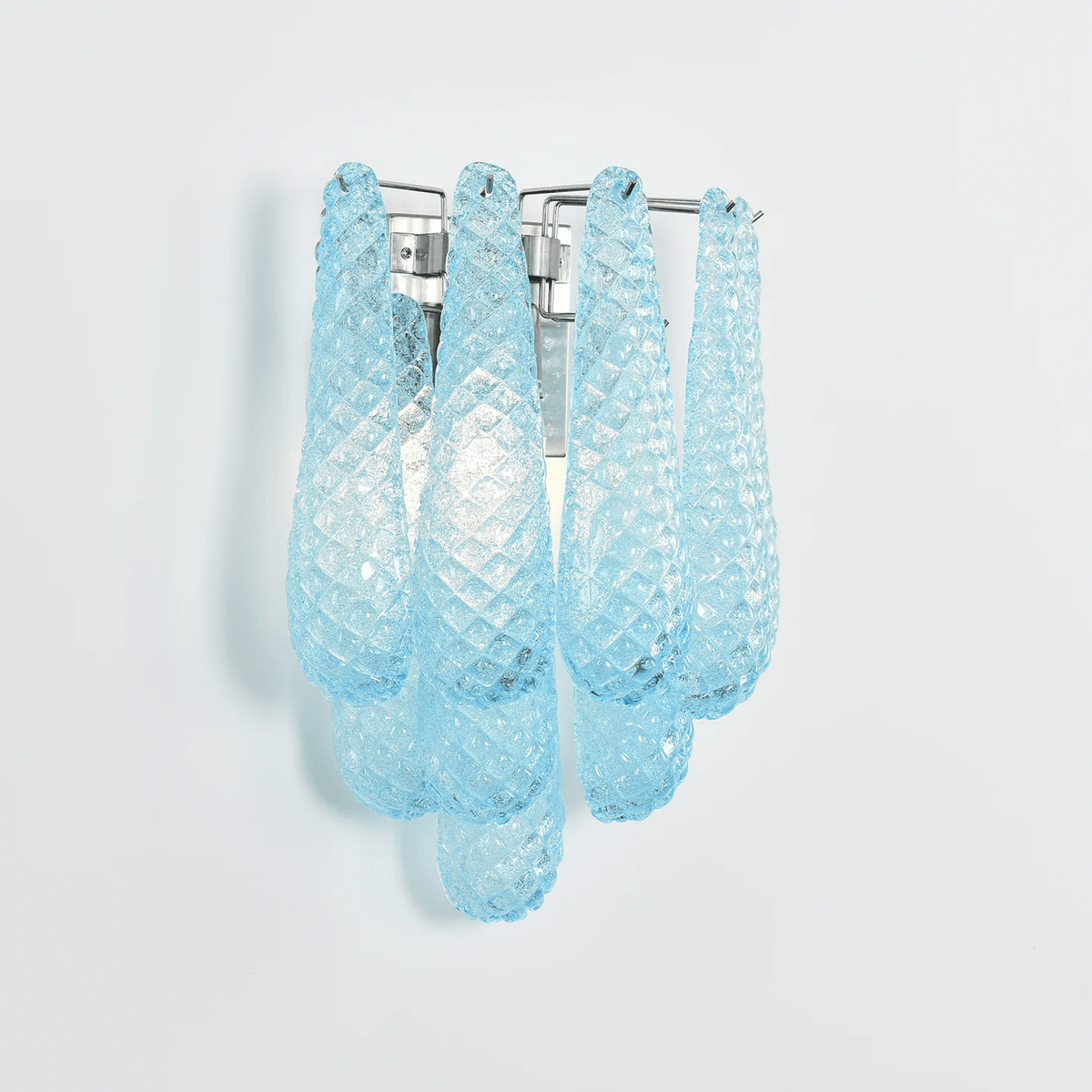 Liorelaria Wall Lamp Pink Teardrop Glass Floral Artistic