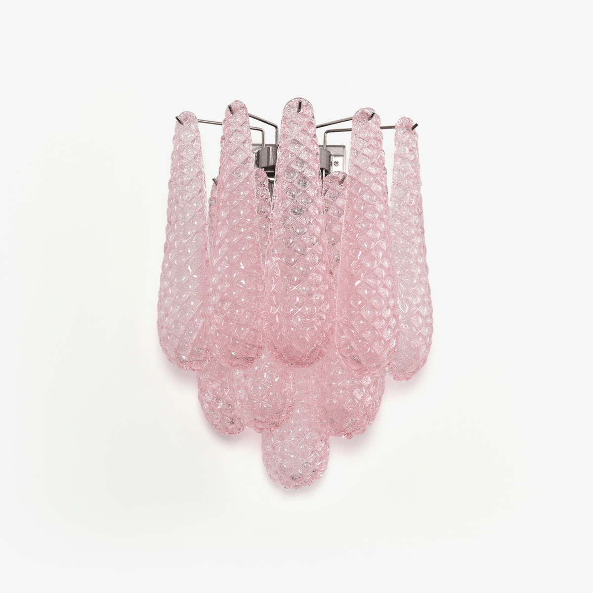 Liorelaria Wall Lamp Pink Teardrop Glass Floral Artistic