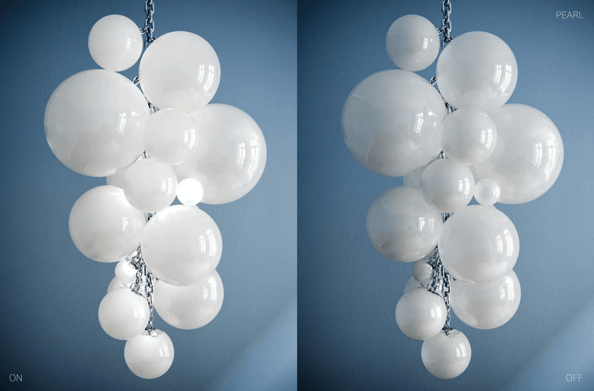 Blixo Chandelier Murano Glass Grape Cluster Art Deco