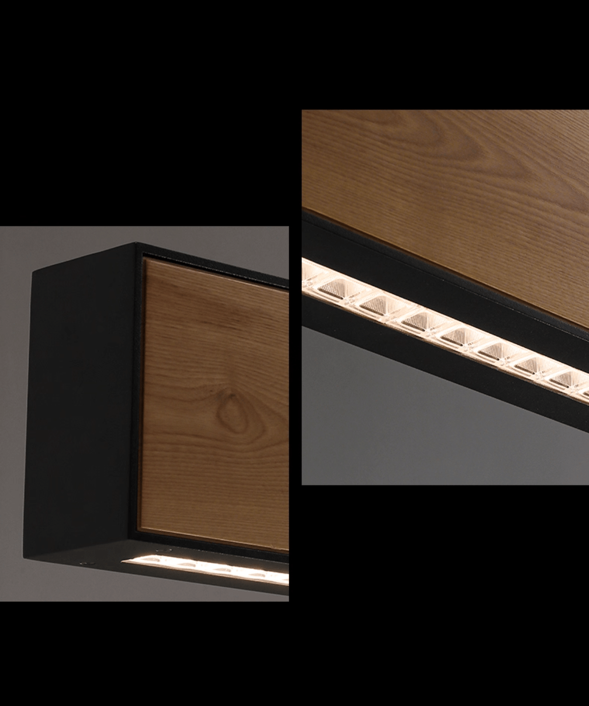 Elvorora Pendant Light Wood Gemstone Linear LED