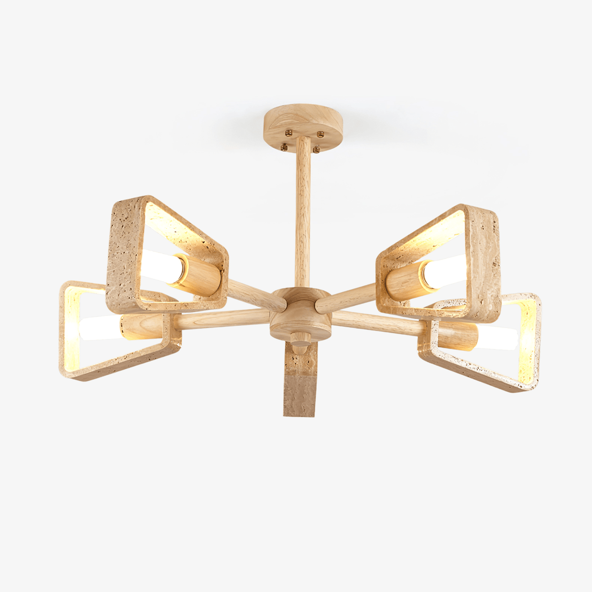 Hedra Travertone Geometric Chandelier