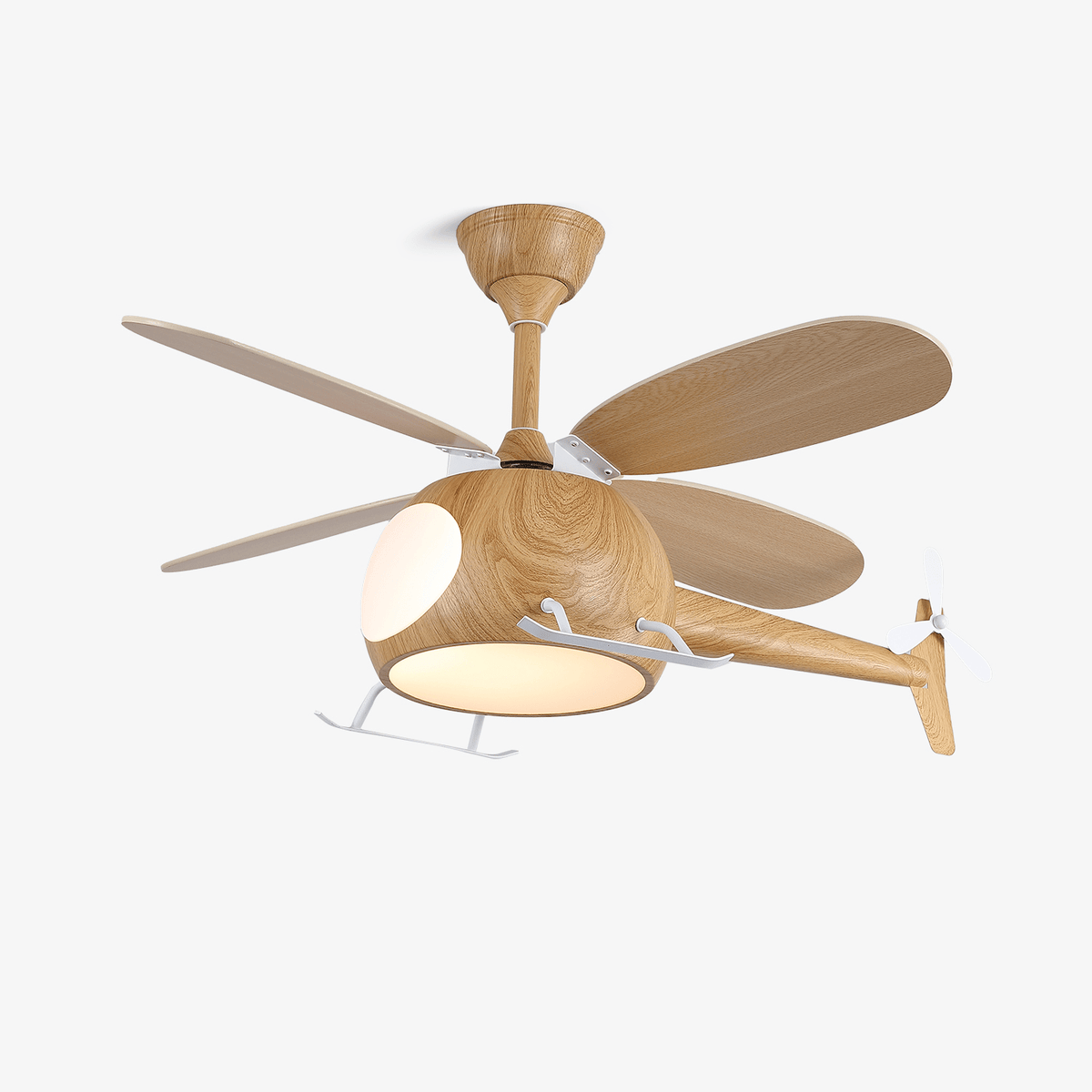 Aviara Modern Wood Breeze Kids Ceiling Fan Light