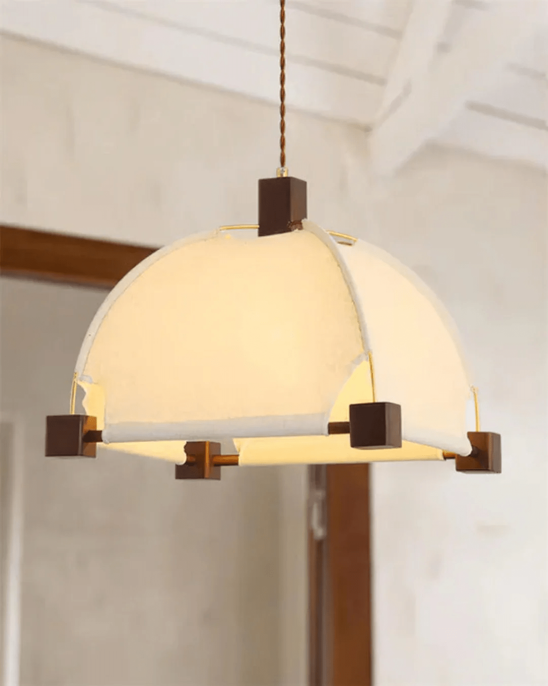 Elvoenne Vintage Wood Pendant Lamp