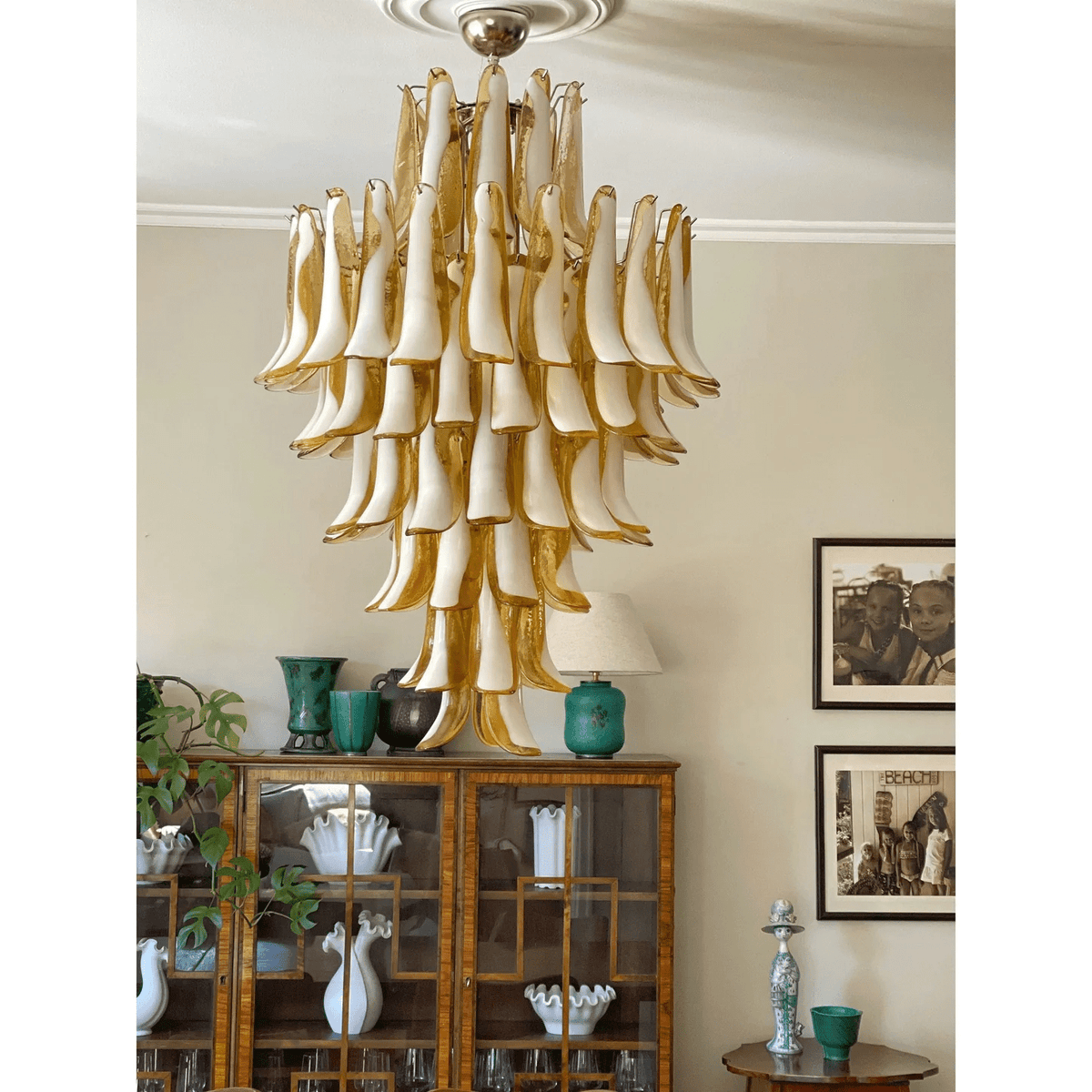 Tessa Glass Petals Pendant Lamp