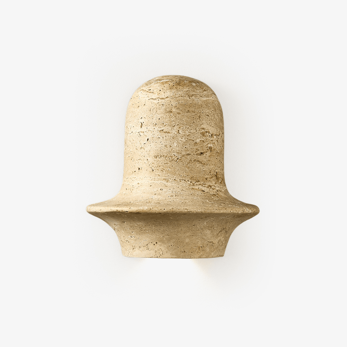 Xena Sculptural Yellow Travertine Wall Lamp