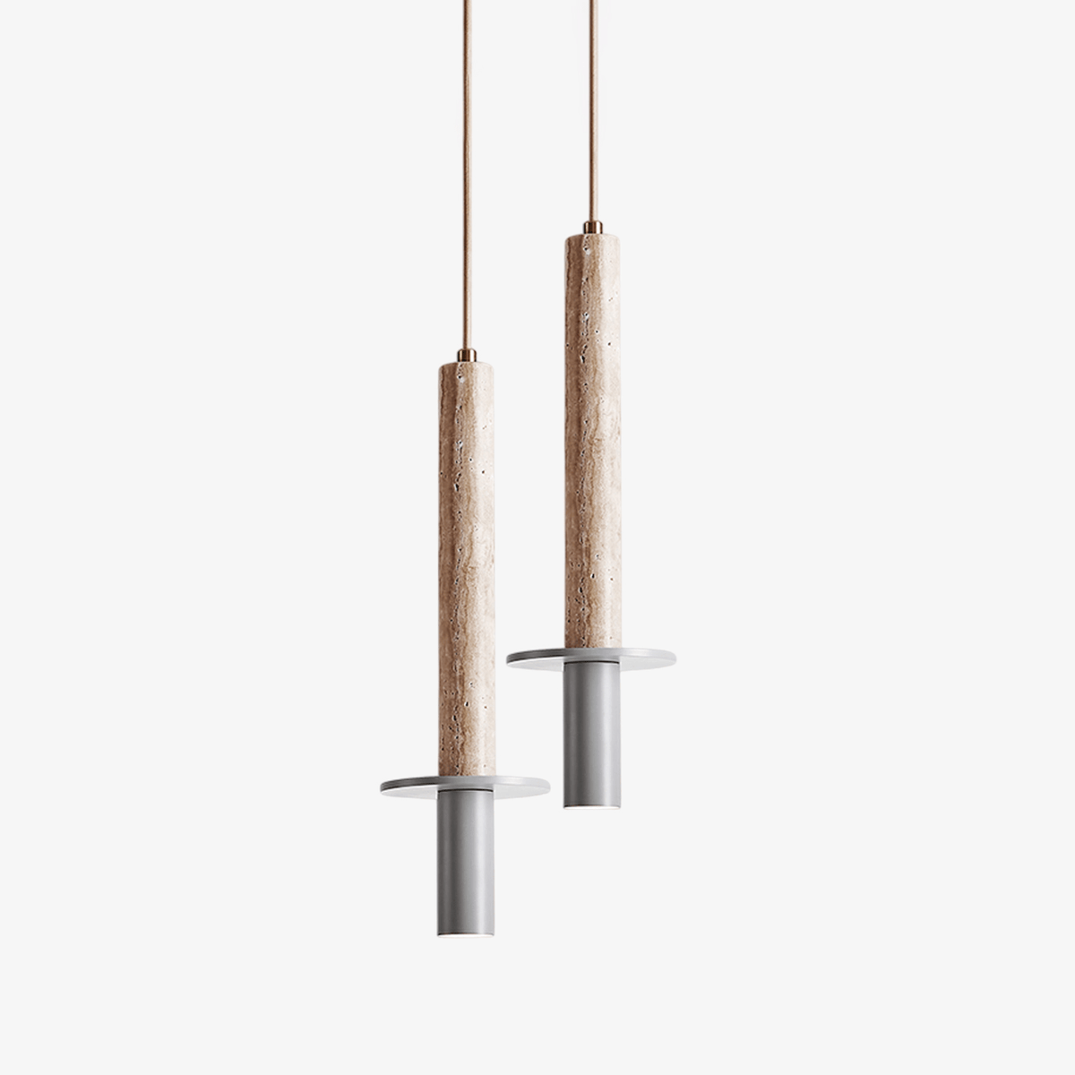 Wren Slim Yellow Travertine Pendant Lamp