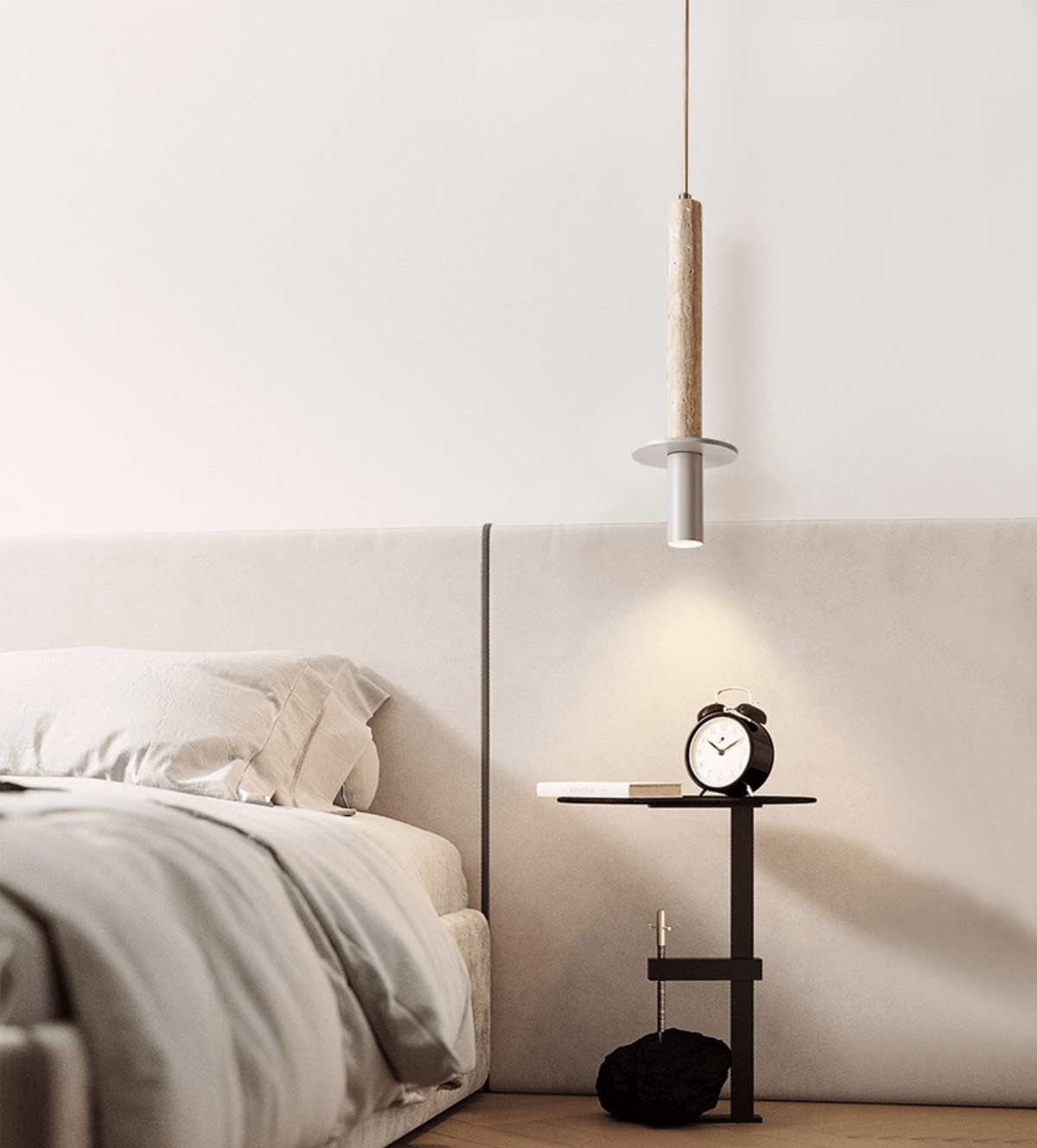 Wren Slim Yellow Travertine Pendant Lamp