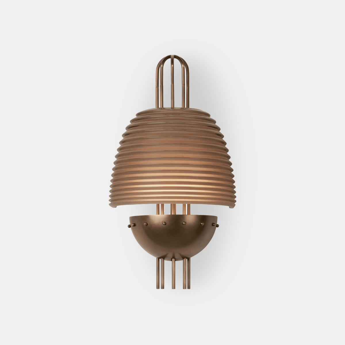 Brys Industrial Ribbed Brass Wall Lamp