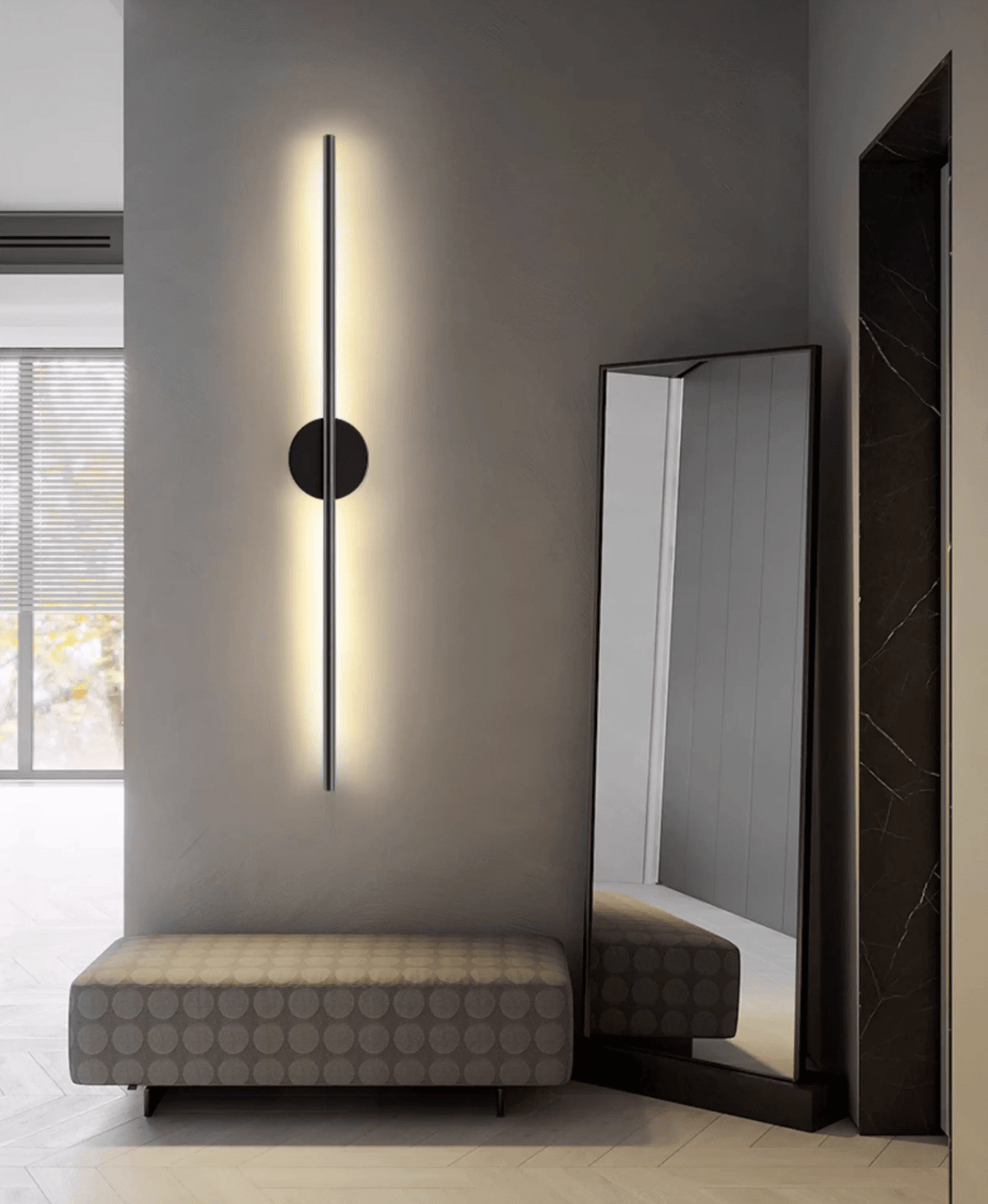 Nomk Black Line Rechargeable Wall Lamp