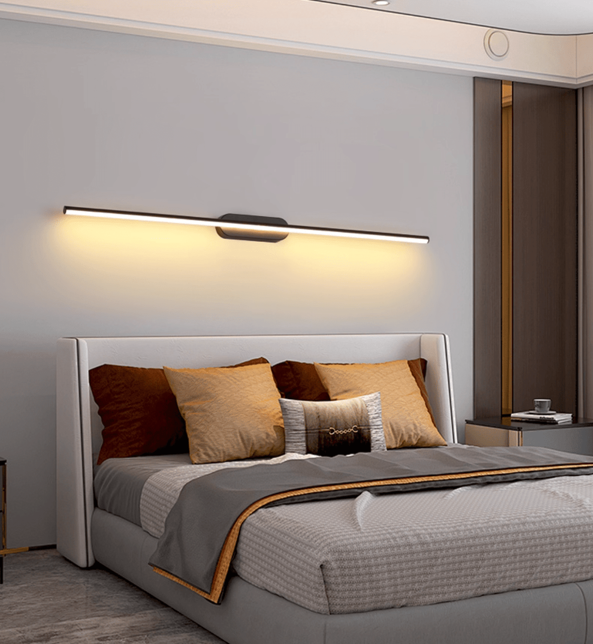 Qirma Black Slim Linear Minimalist Wall Lamp