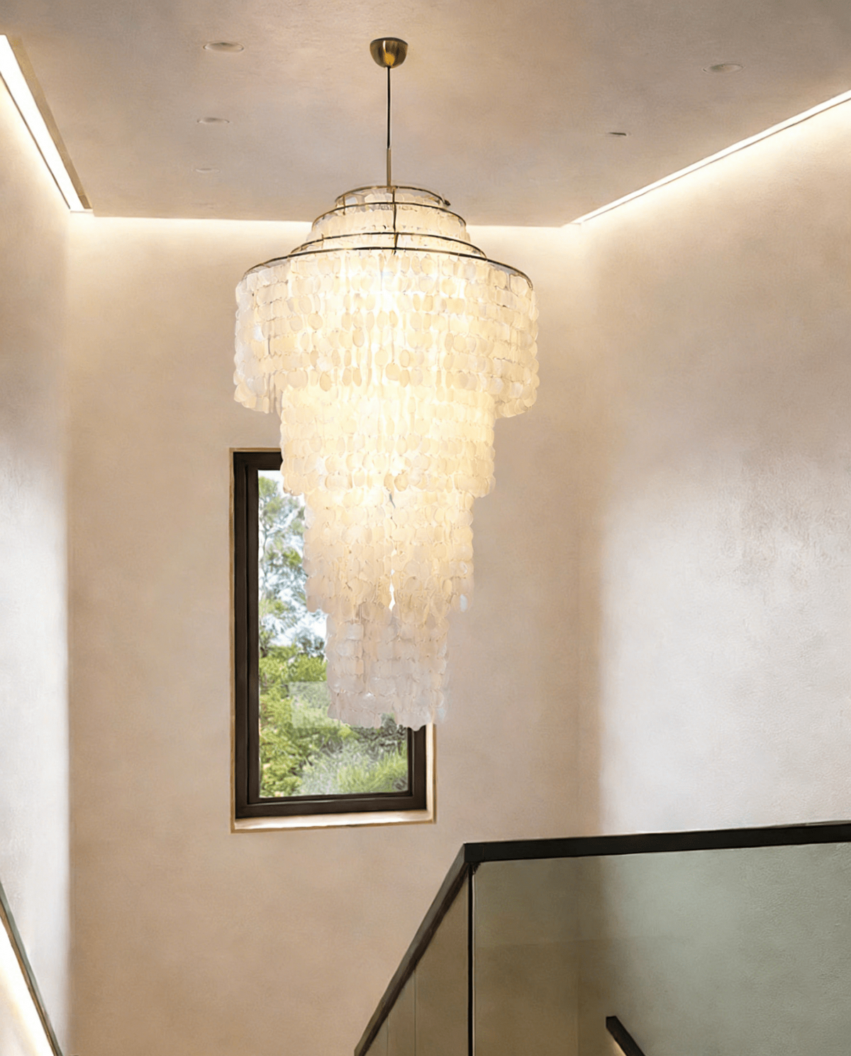 Eloryra Cascading Shell Chandelier