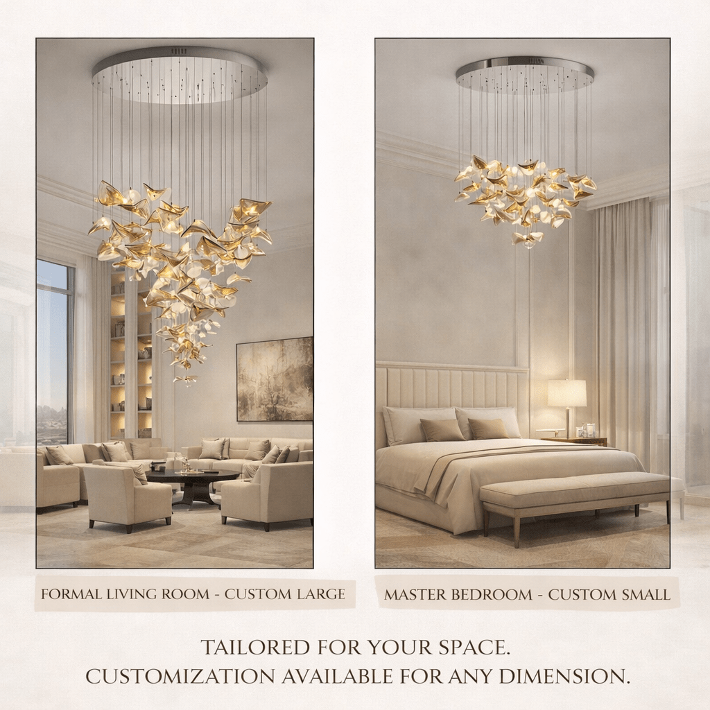Venia Wave Floating Leaf Chandelier