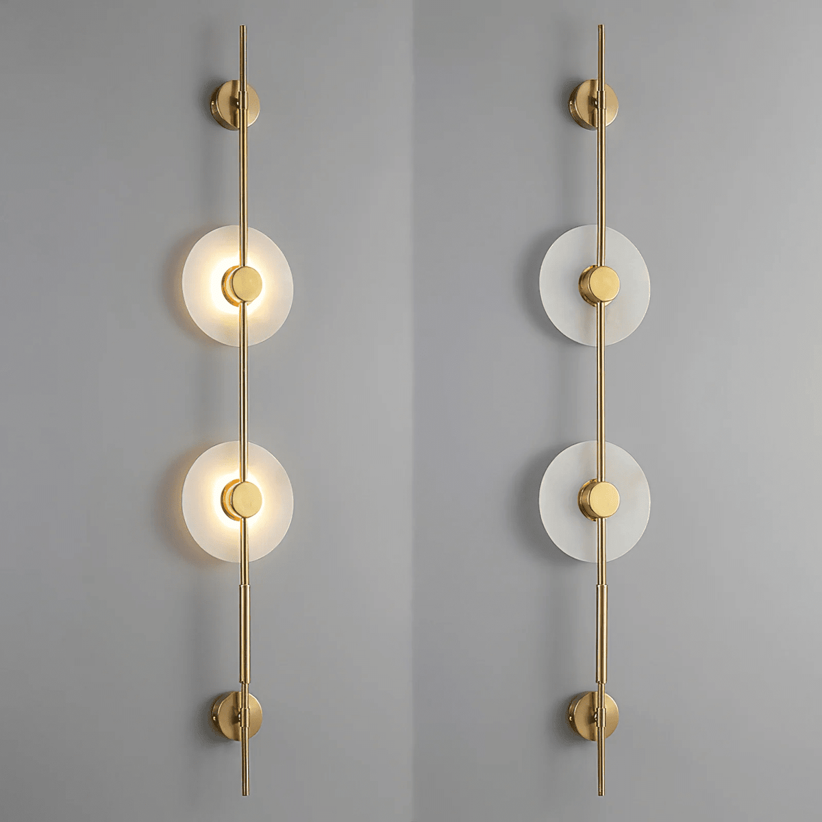 Neron Alabaster Vertical Wall Sconce