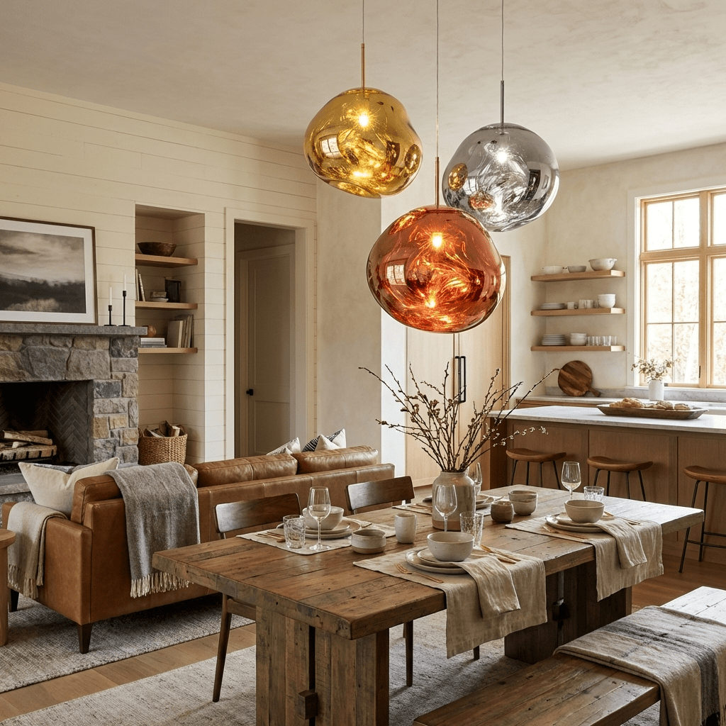Roseview Travertine Pendant Light