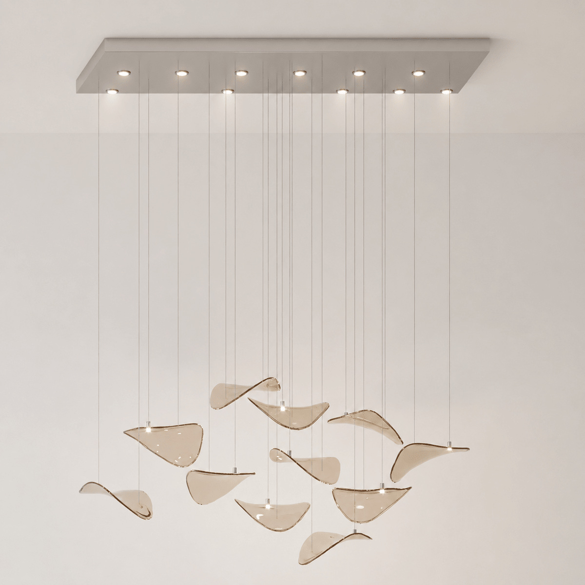 Venia Wave Floating Leaf Chandelier