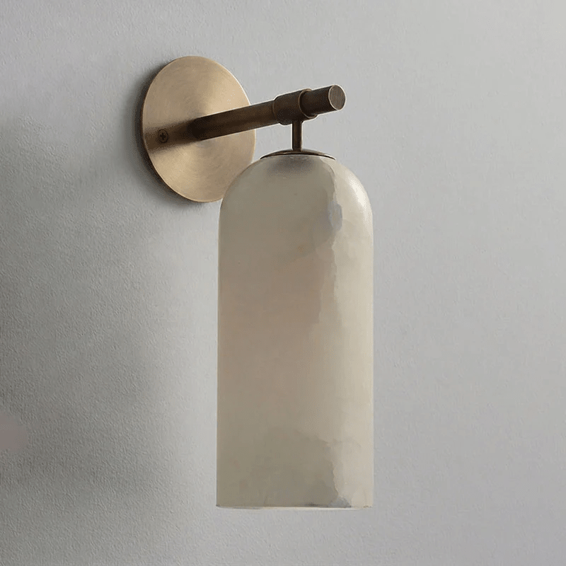 Posha Pillar Alabaster Indoor Wall Light